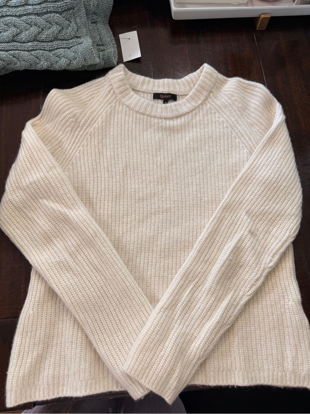 Quince Cream Cashmere Crew Sweater